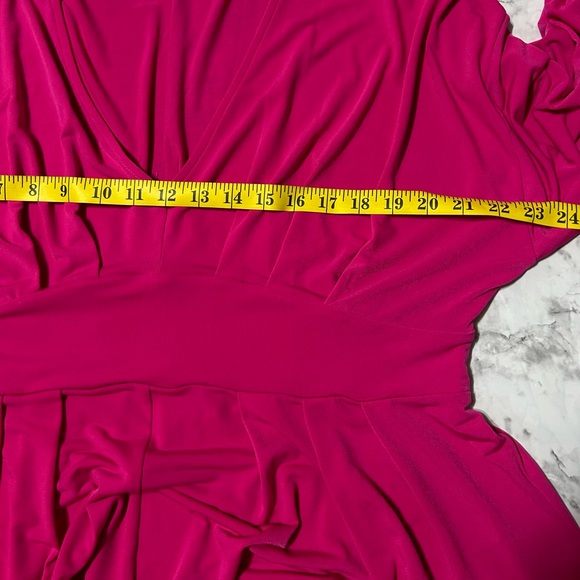 ASOS Woman Long Sleeve Midi Dress Hot Pink Sz 16 NWT  5 - Picture 4 of 6